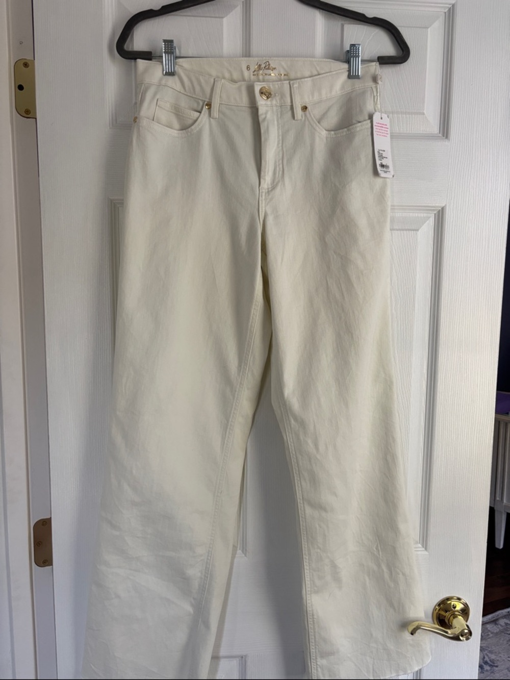 Lilly Pulitzer White Straight-Leg Jeans - Picture 4 of 7